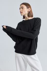Almina Concept Ribbed Wool Crewneck Sweater