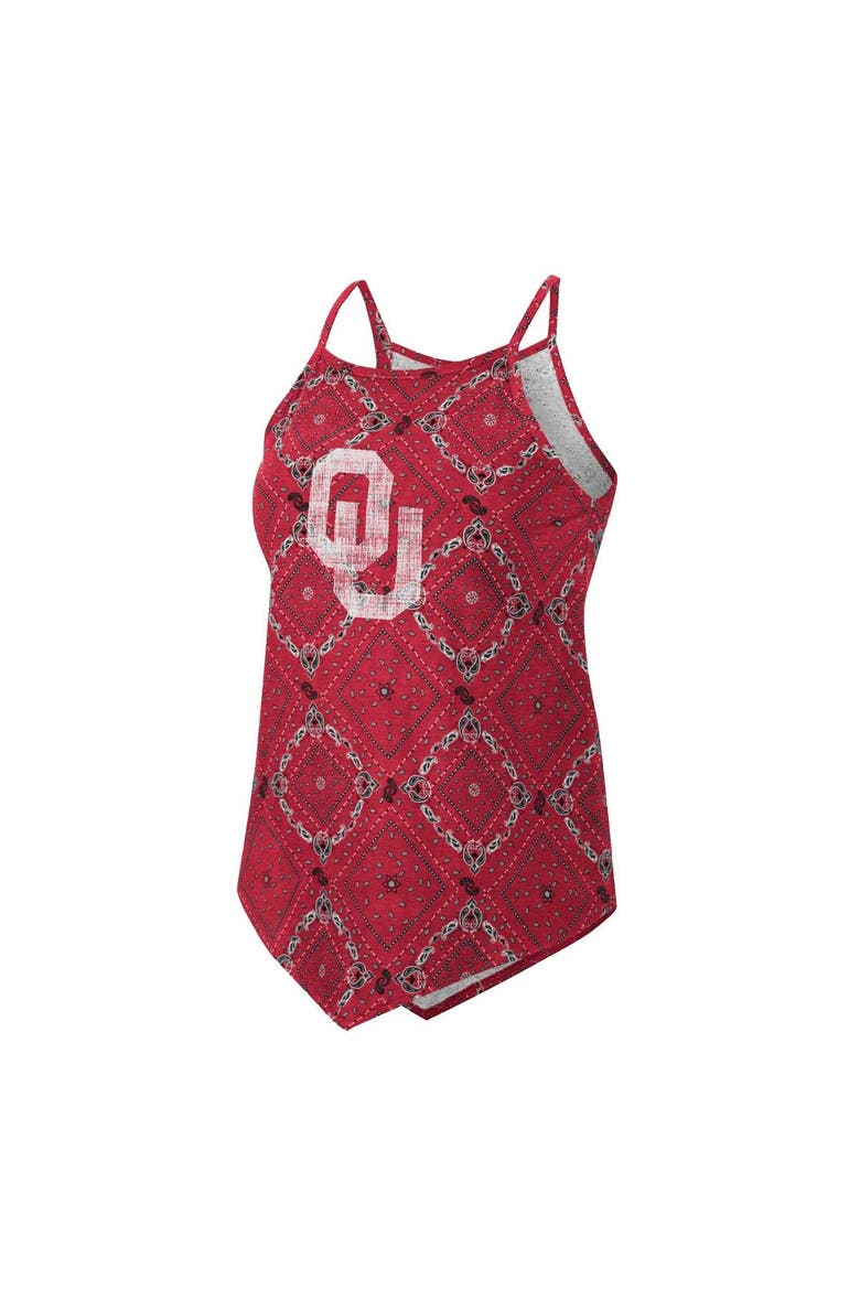 Women's Colosseum x Wrangler Crimson Oklahoma Sooners Bandana Tank Top, Alternate, color, Crimson