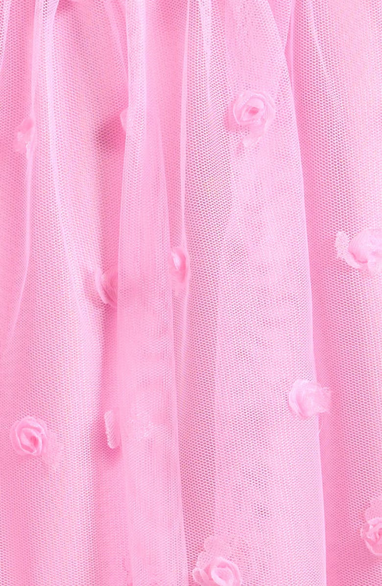 Ava & Yelly Kids' Rosette Tiered Mesh Party Dress, Alternate, color, Pink