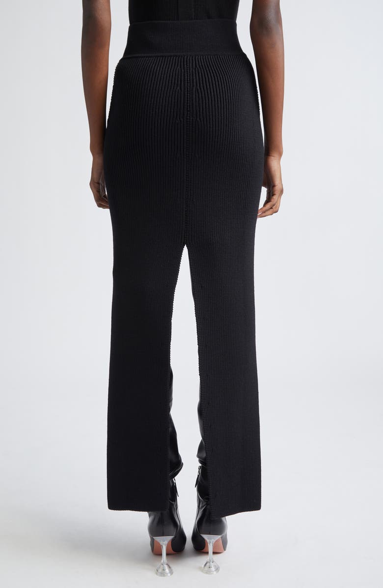 Rick Owens Concordian Sliced Wool Knit Skirt, Alternate, color, Black