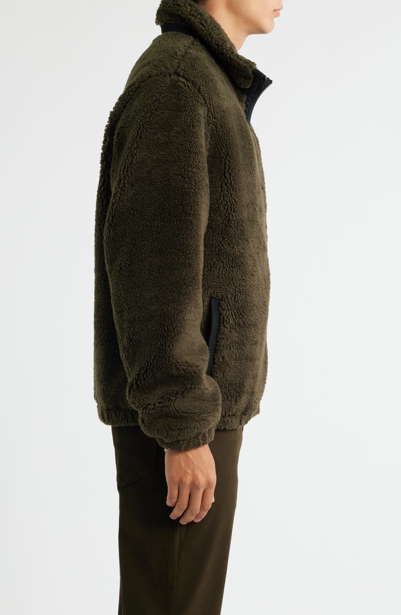 Vince Fleece Zip Jacket, Alternate, color, Dark Leaf