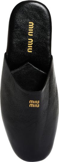 【MIU MIU】ロゴクロッグミュール Miu Miu Logo Slipper Mule (Women) | Nordstrom