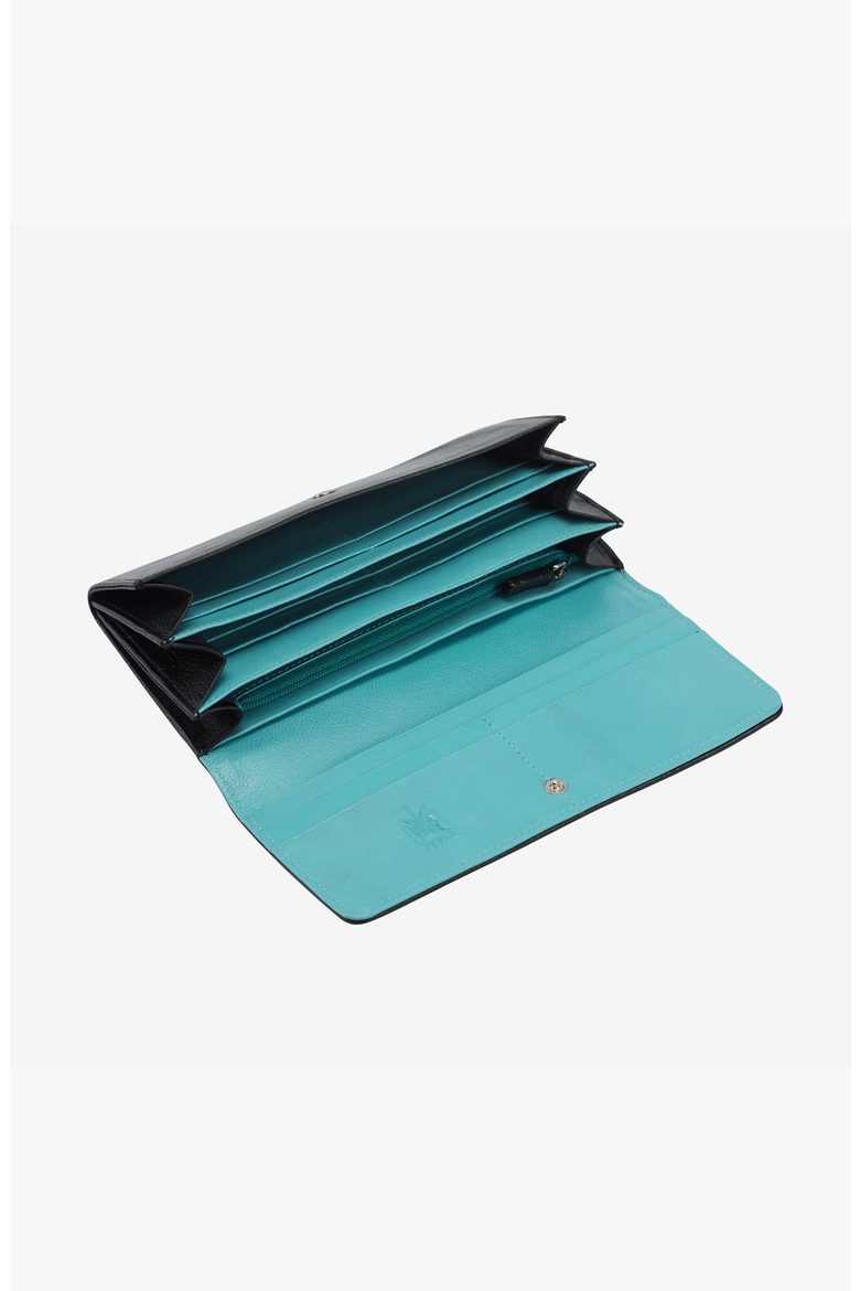 Siam Accordion Wallet, Alternate, color, Black / French Blue