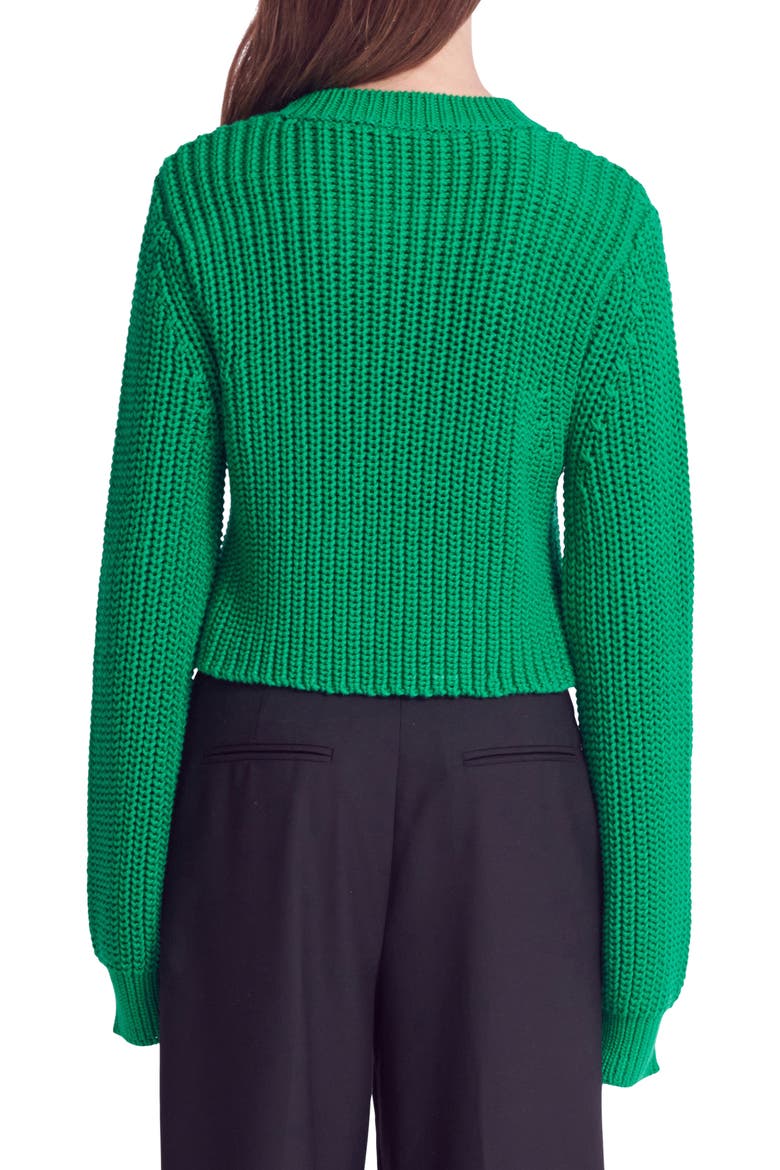 Crewneck Crop Sweater, Alternate, color, GREEN