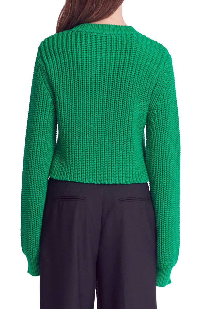English Factory Crewneck Crop Sweater, Alternate, color, Green