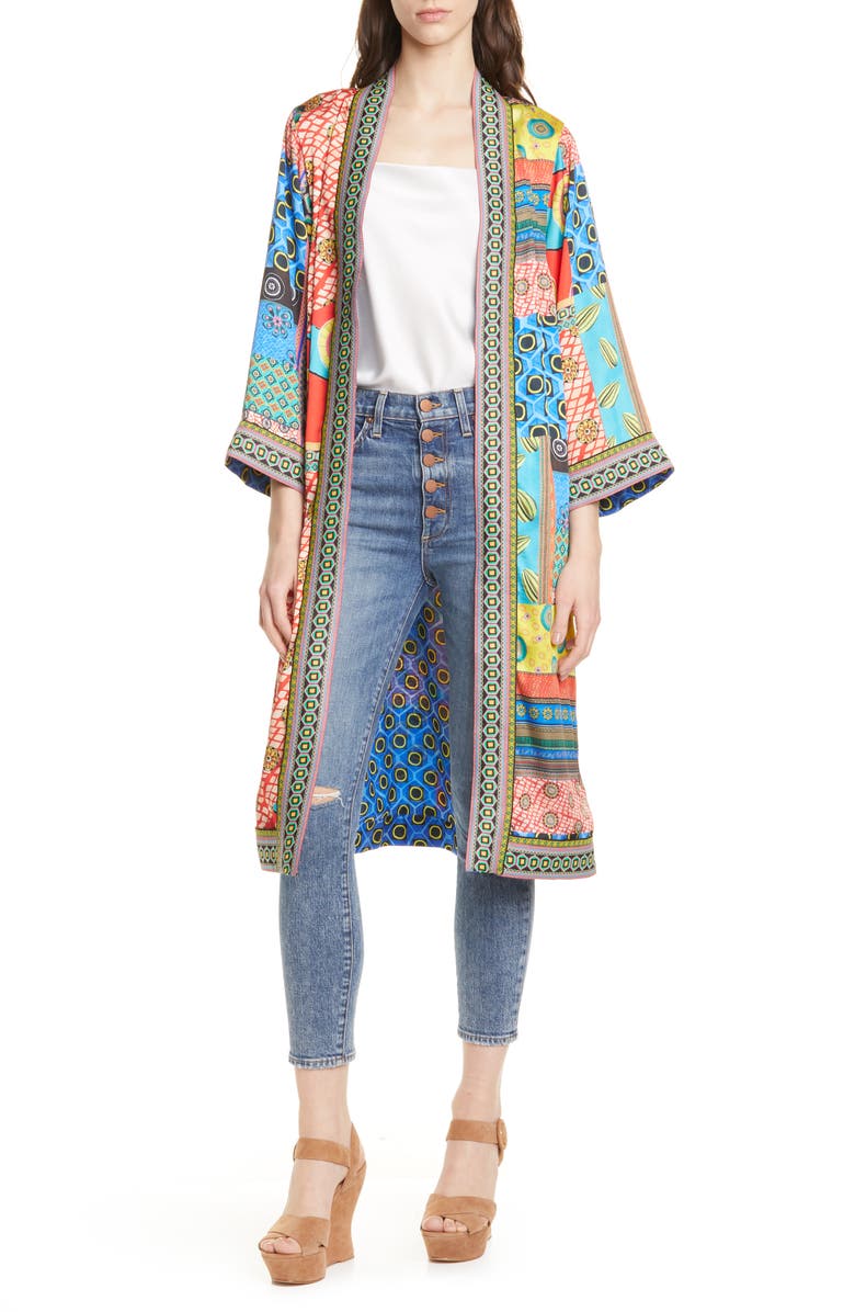 Alice + Olivia Lynn Pattern Mix Jacket, Main, color, 