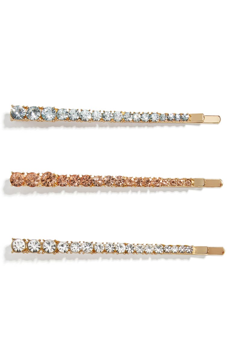 BaubleBar Spectra Set of 3 Crystal Bobby Pins, Main, color, 
