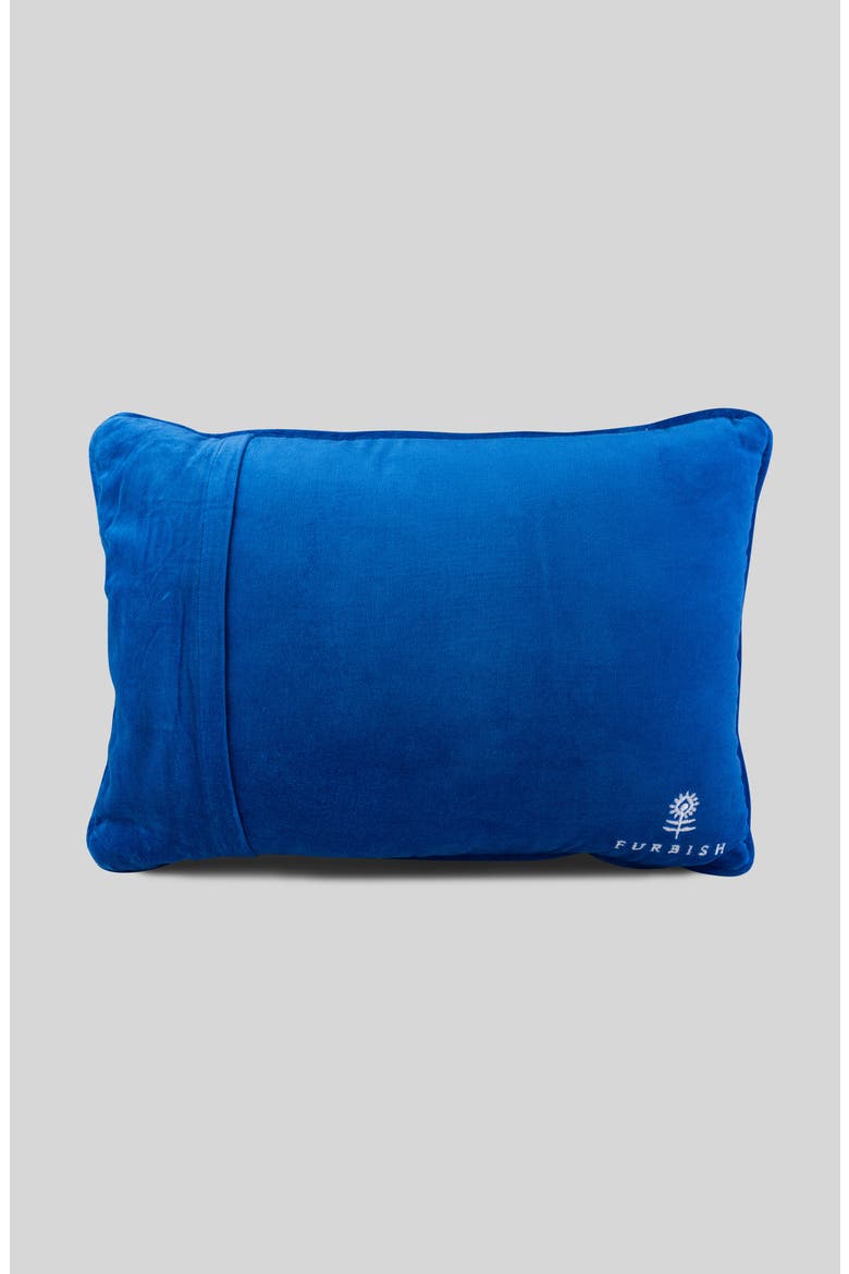 Try Me Needlepoint Pillow, Alternate, color, Blue