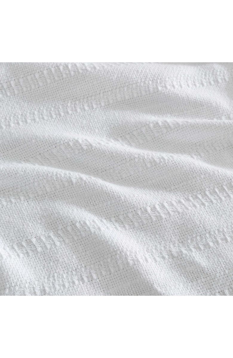 Eddie Bauer Variegated Weave Stripe Cotton Blanket, Alternate, color, White
