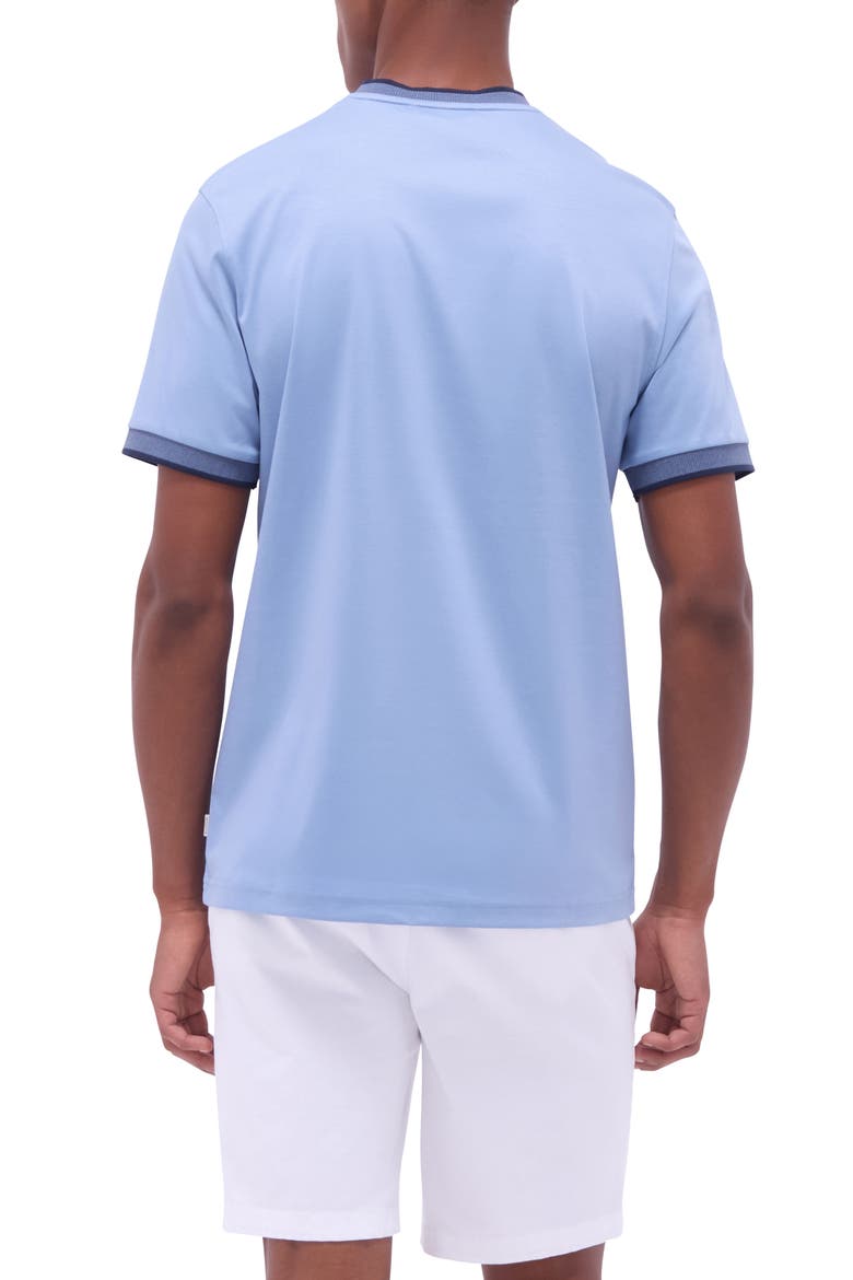 Pima Cotton V-Neck T-Shirt, Alternate, color, AIR BLUE