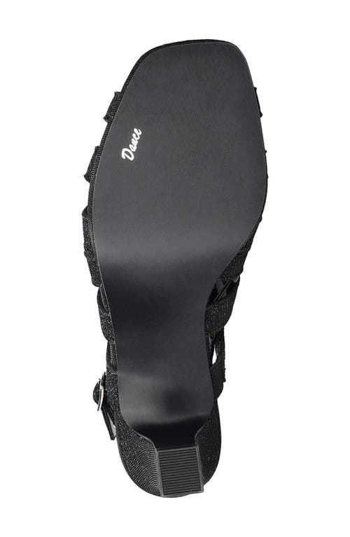 Easy Street Jetty Slingback Sandal In Black Glitter