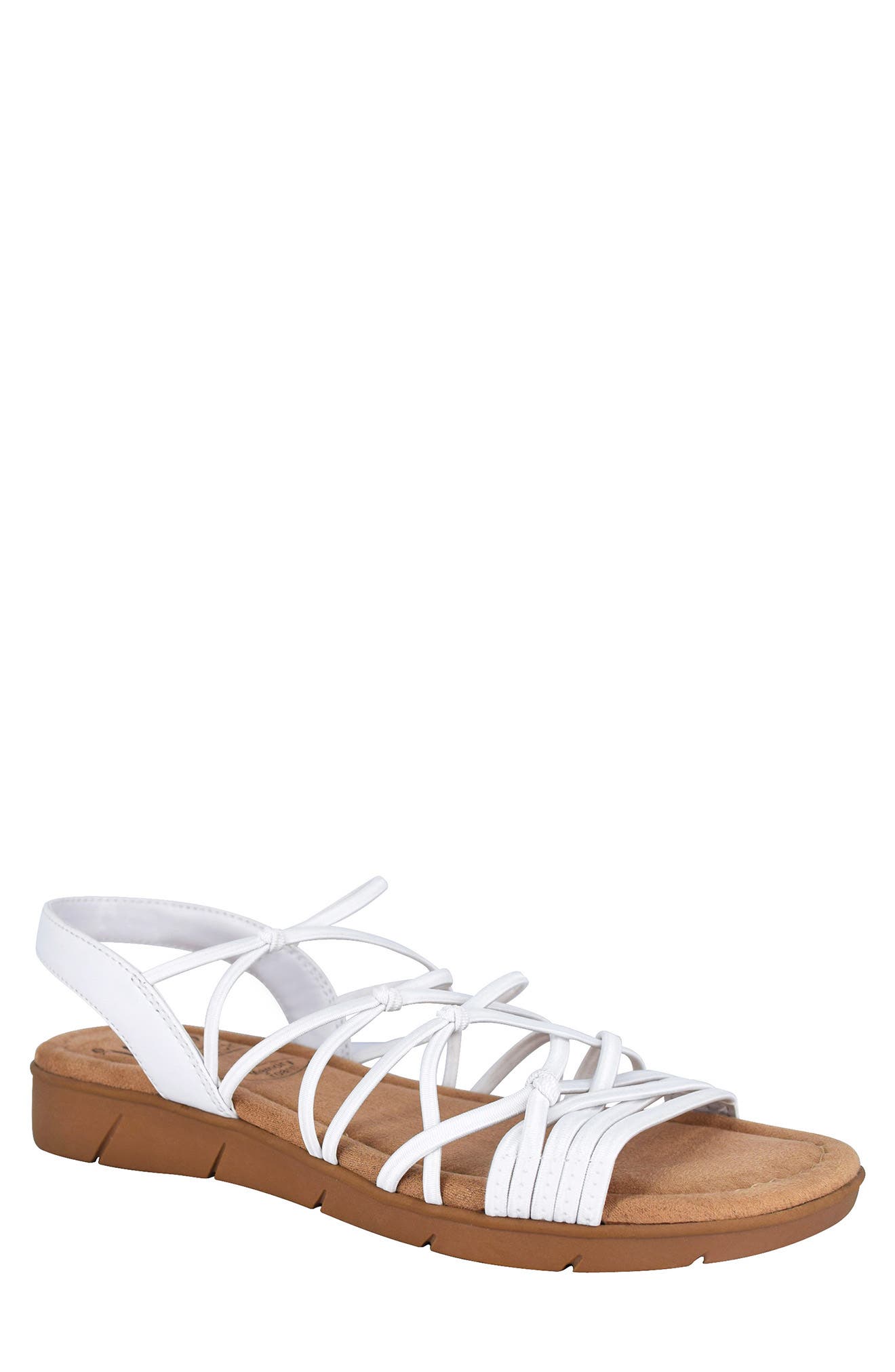 Belma Strappy Sandal, Main, color, WHITE ELASTIC