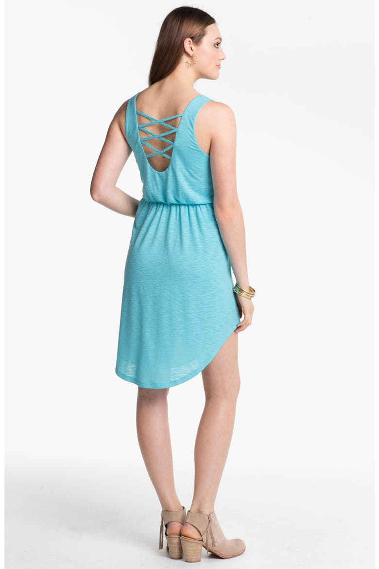 Sharkbite Dress, Main, color, TURQUOISE