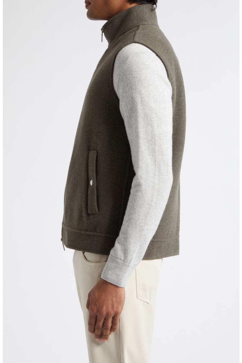 Full Zip Wool Gilet, Alternate, color, 80 CLAY