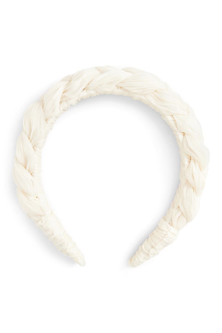 Lilac Braided Headband, Main, color, PEARL