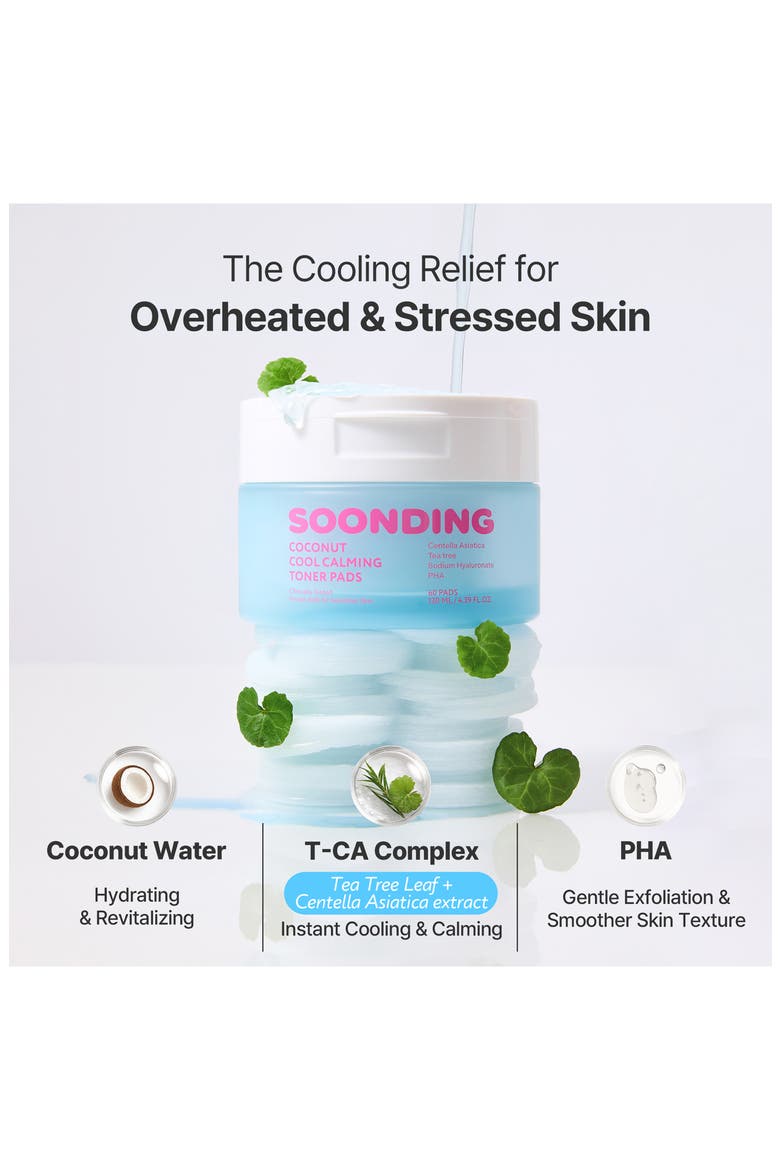 Coconut Cool Calming Toner Pads - 60 Count, Alternate, color, NO COLOR