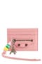 Le City Charm Crackled Leather Card Case