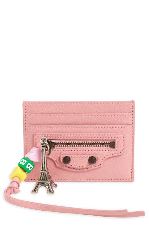 Le City Assorted Charm Crackled Leather Card Case