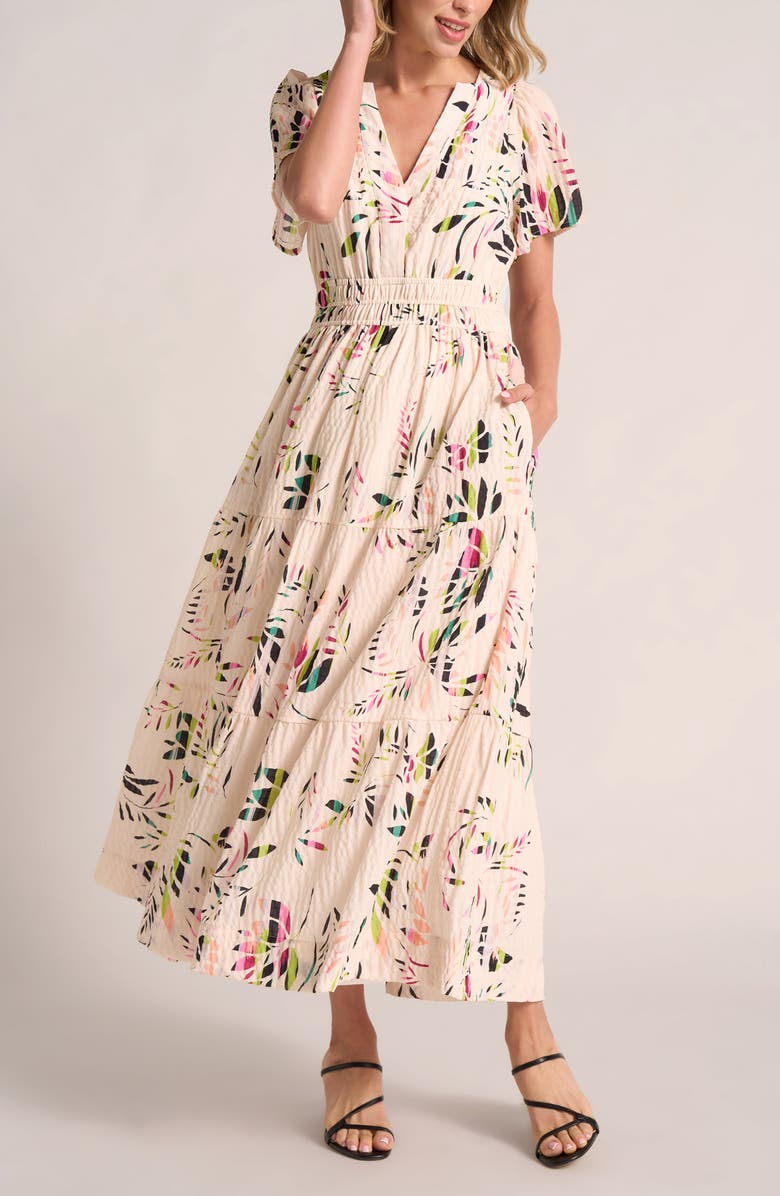 matty m. Emma Tiered Maxi Dress, Main, color, Natural