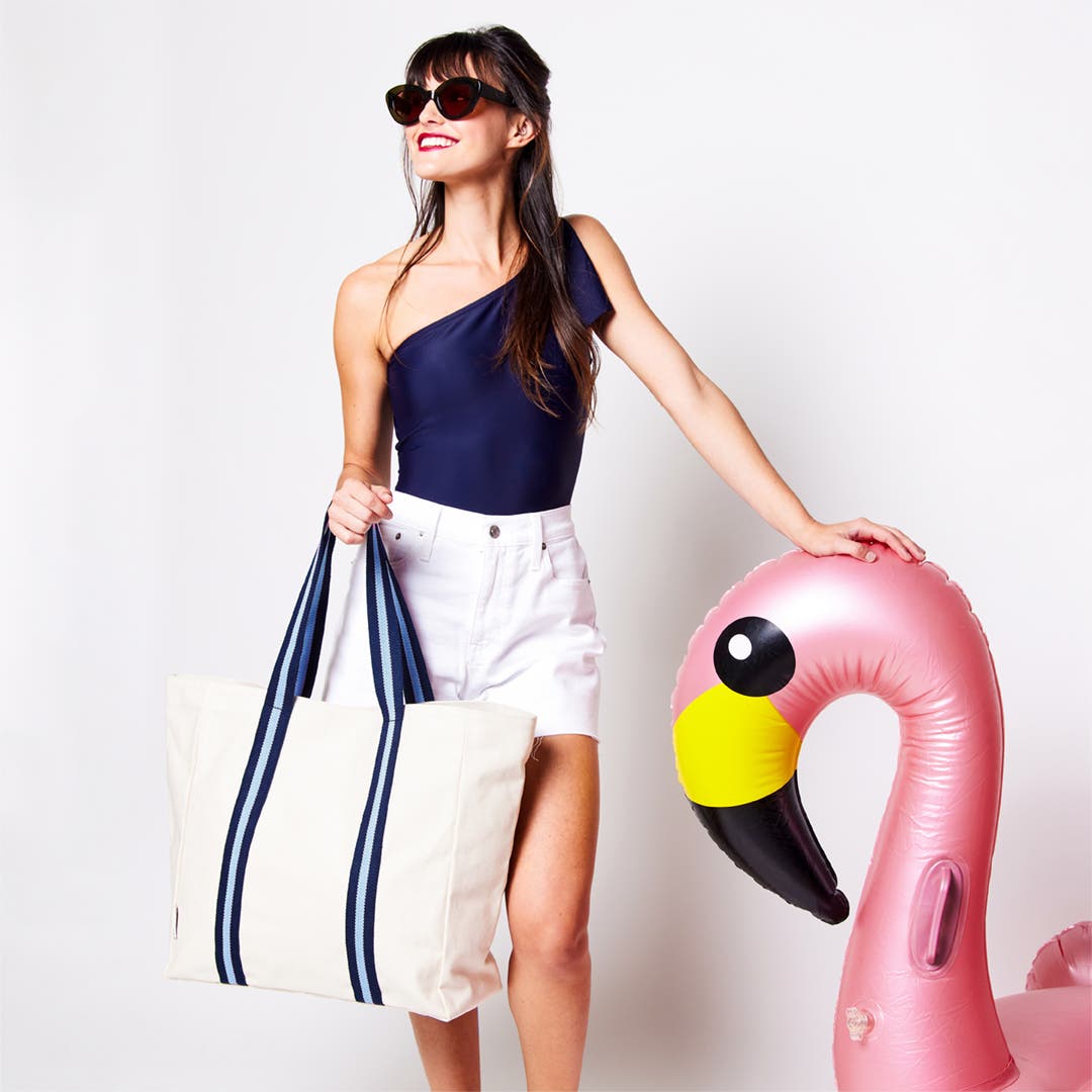 Hamptons Beach Tote, Alternate, color, Two Tone Blue