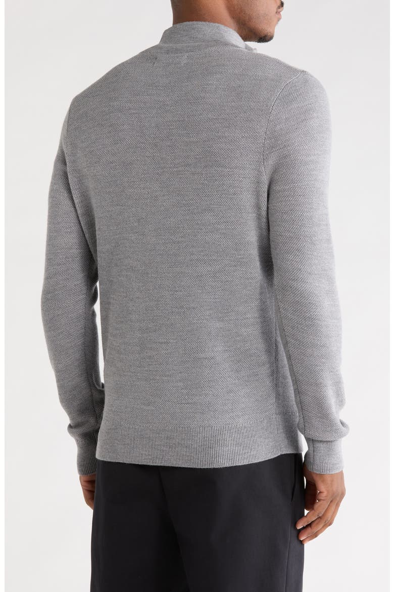 Merino Wool Quarter Zip Pullover, Alternate, color, GREY MONUMENT HEATHER