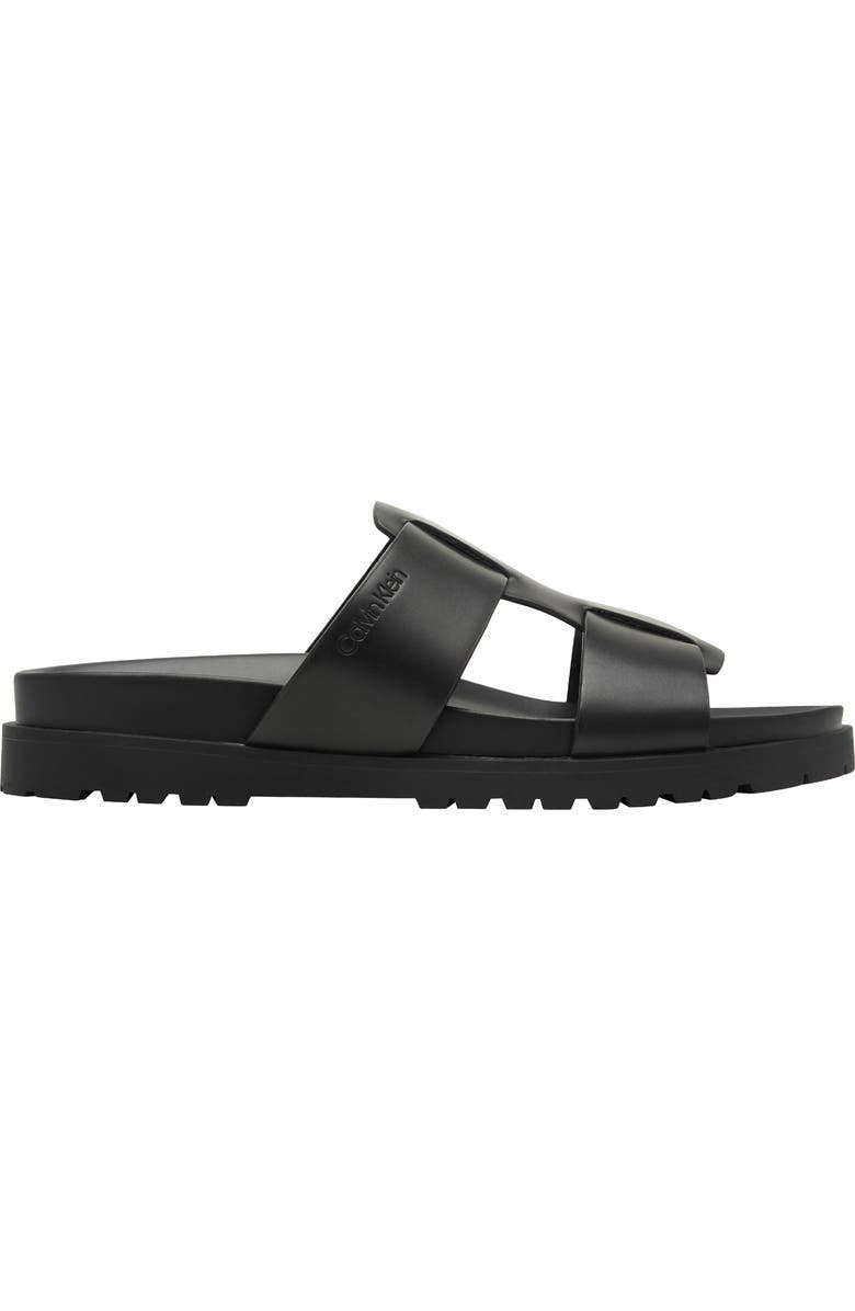 Calvin Klein Rolinde Lug Sole Slide Sandal, Alternate, color, Black