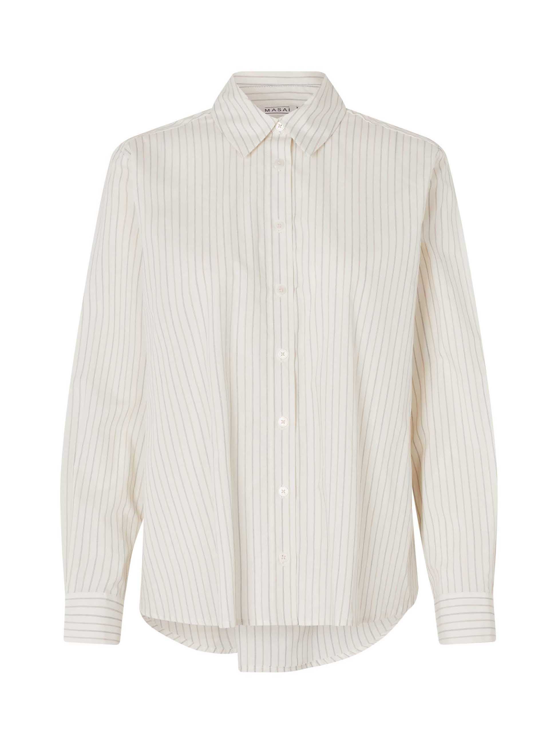 Masai Copenhagen Maimma 100% Cotton Long Sleeve Shirt In Animal Print