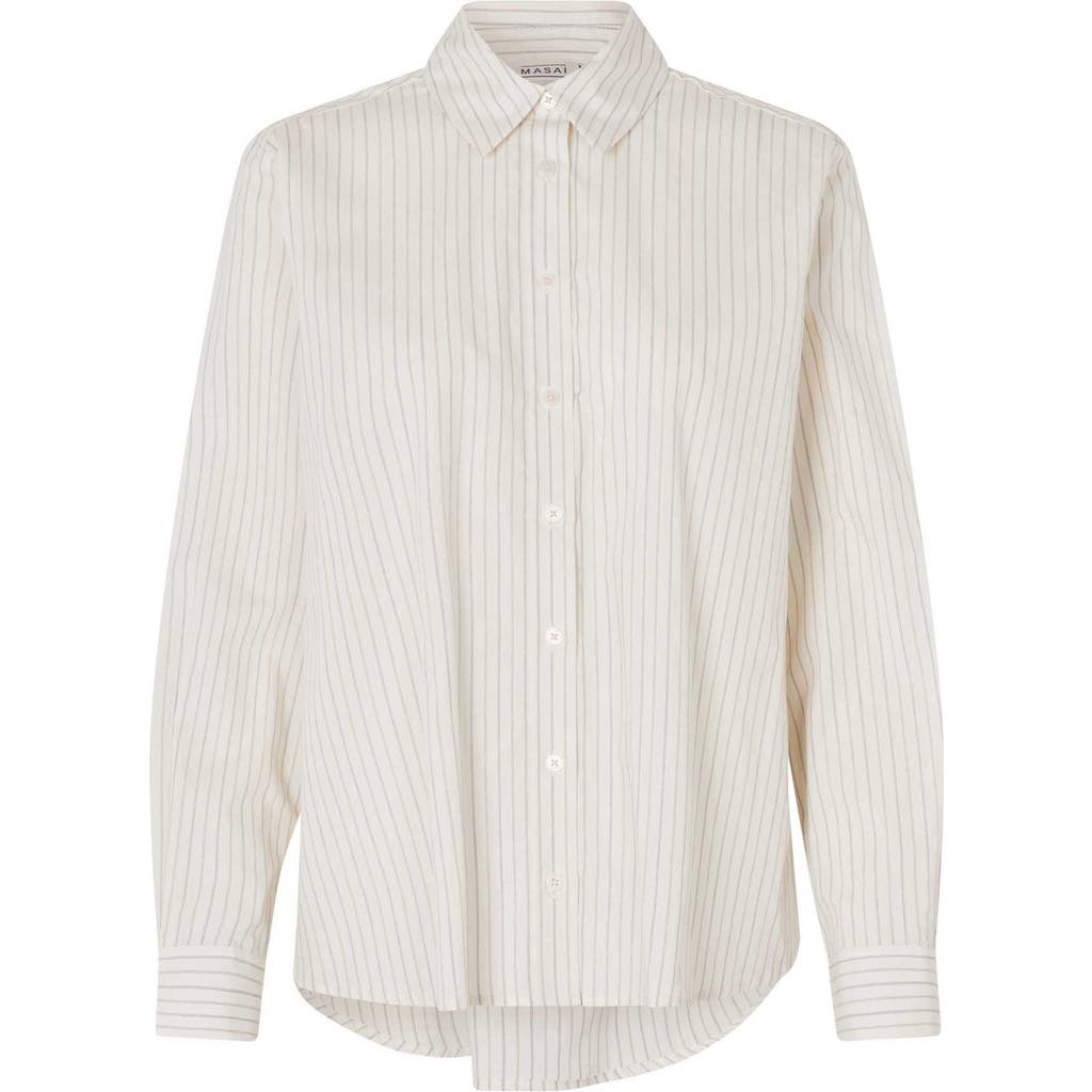 Masai Copenhagen Maimma 100% Cotton Long Sleeve Shirt In Animal Print