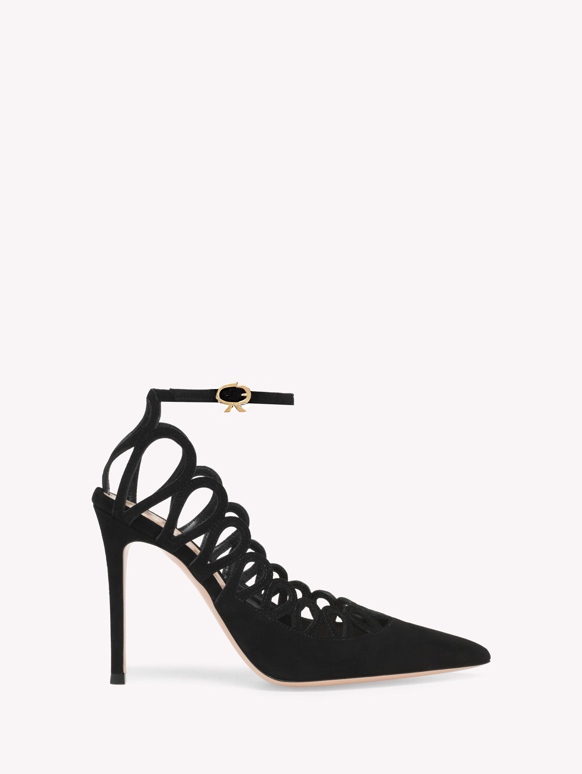 Elisa Ankle Pump, Main, color, Black Suede