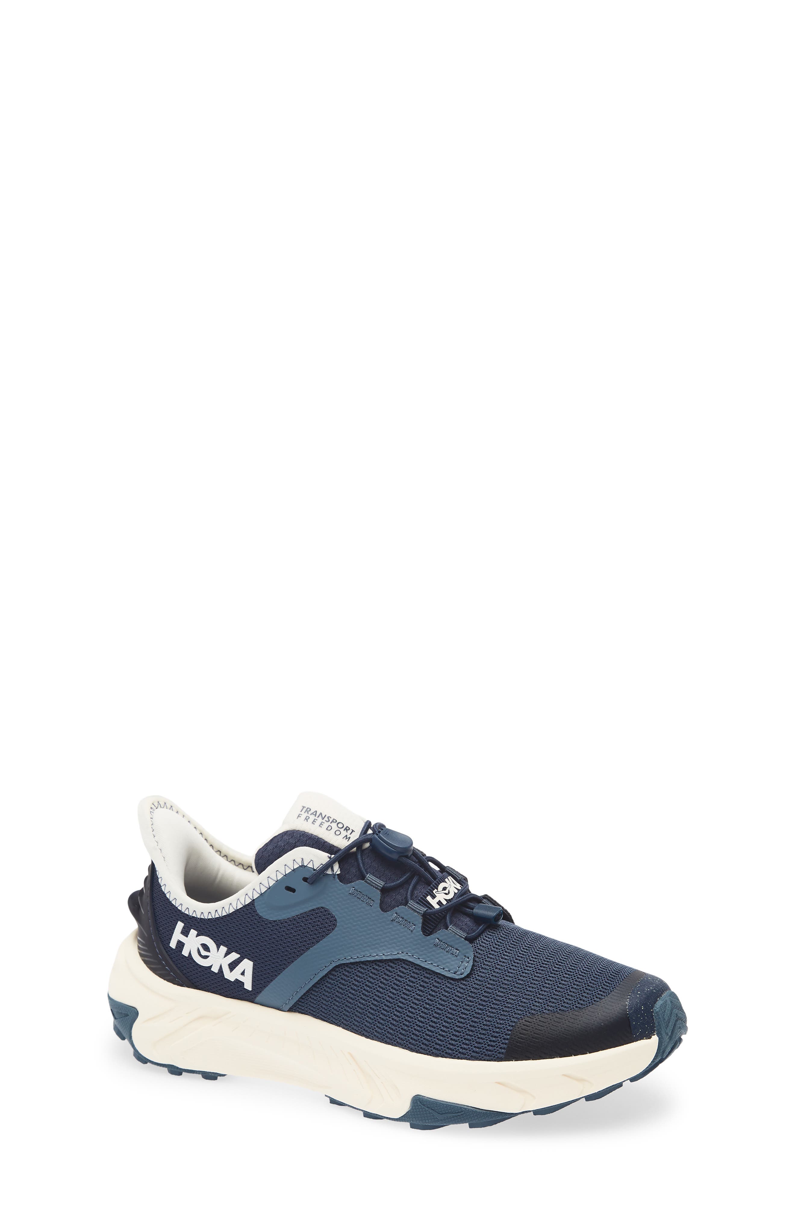 HOKA Kids' Transport Freedom Hiking Sneaker, Main, color, Varsity Navy / Alabaster