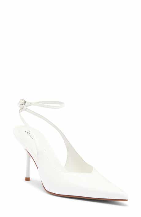 Jeffrey Campbell Executive Ankle Strap Pointed Toe Slingback Pump