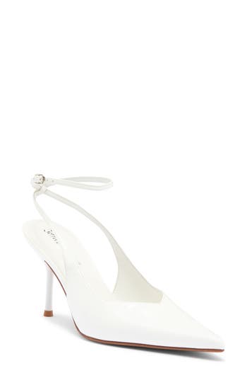 Jeffrey Campbell Executive Ankle Strap Pointed Toe Slingback Pump In Multi