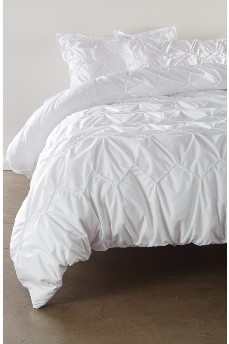 Mara Texture Comforter & Sham Set, Main, color, WHITE