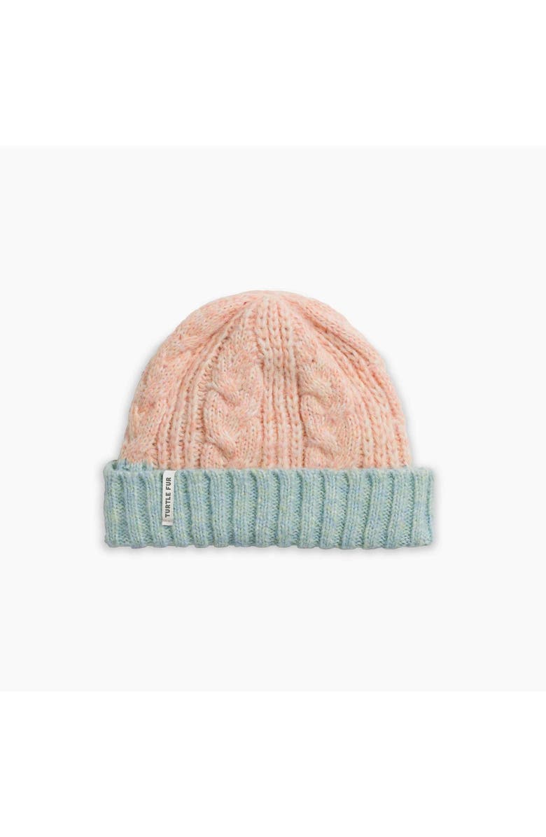 Turtle Fur Youth Recycled Miso Beanie, Main, color, Peach