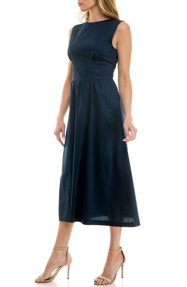 Sleeveless Cutout Cotton Midi Sundress