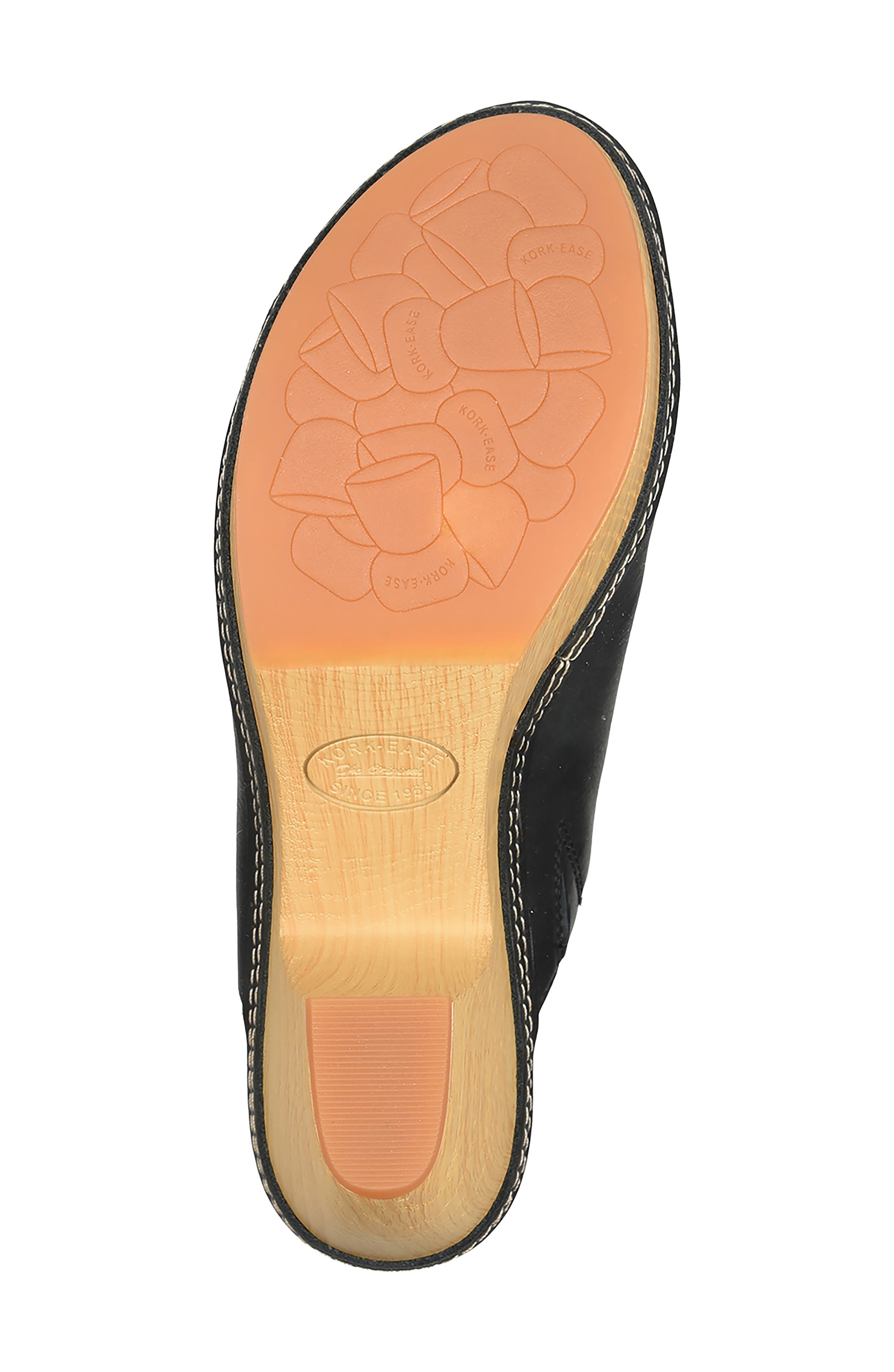 Gwendolyn Leather Clog, Alternate, color, BLACK LEATHER