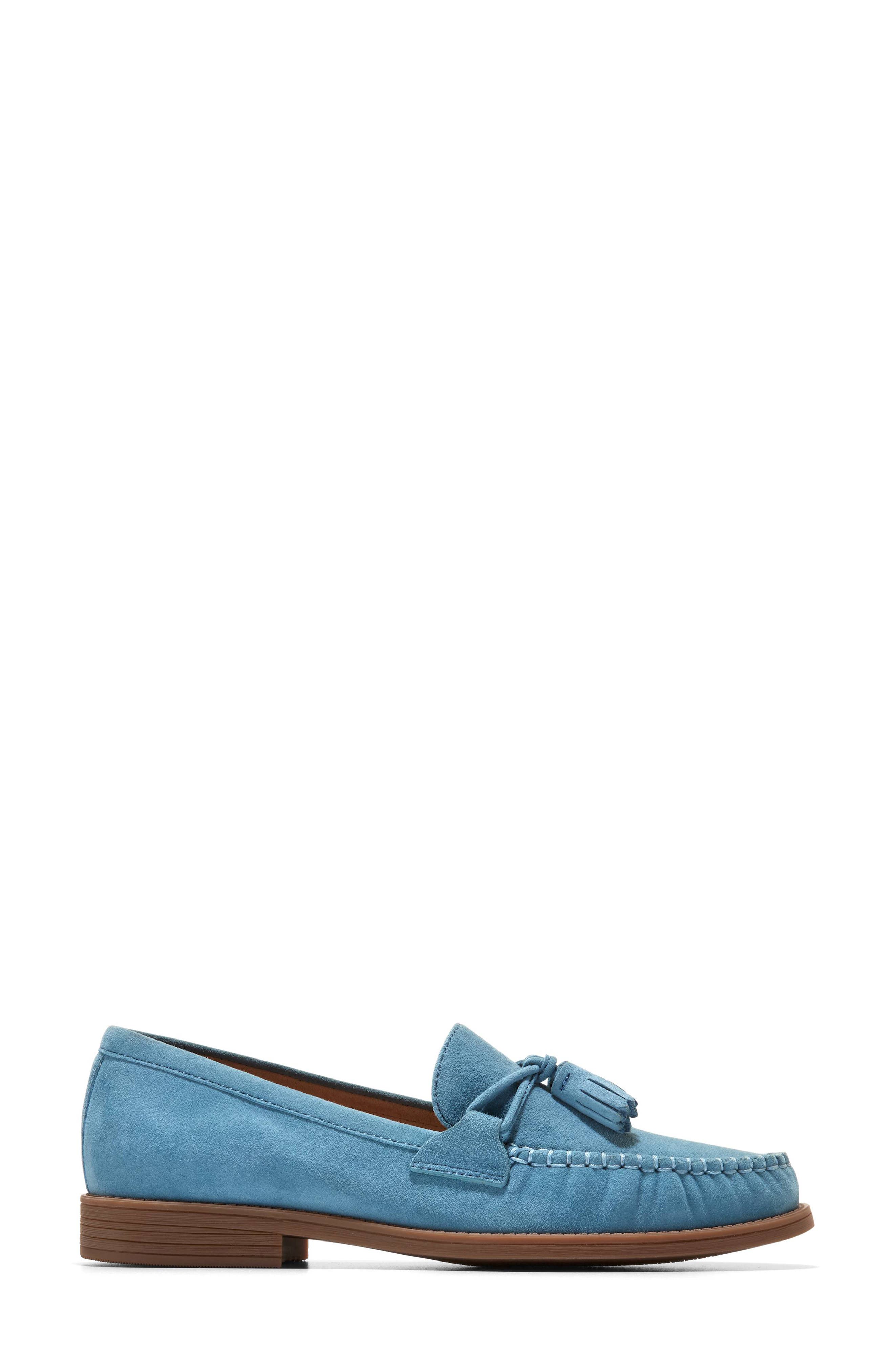 Stassi Tassel Loafer, Alternate, color, PROVINCIAL BLUE SUEDE