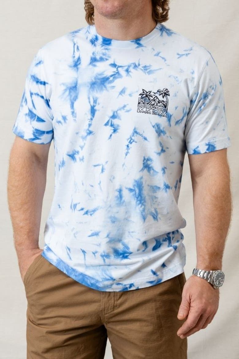 WAVY DAYZ - BLUE TIE DYE PRIMO GRAPHIC TEE, Alternate, color, Tie Dye