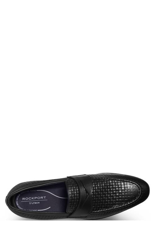 Rockport Cory Embossed Penny Loafer In Black