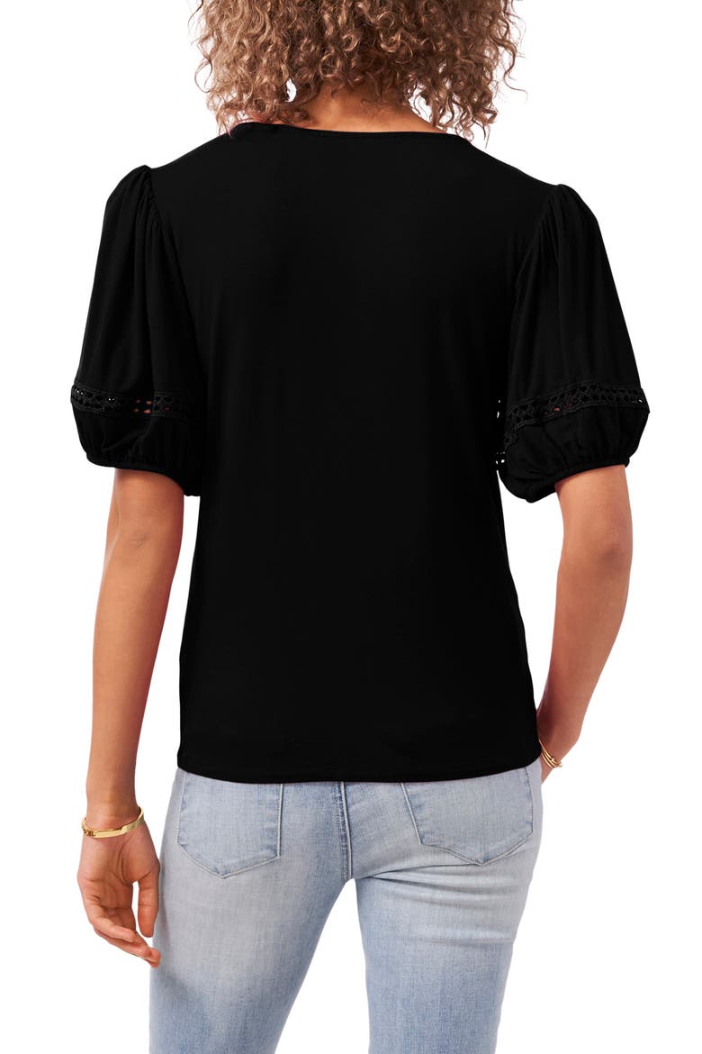 Puff Sleeve Top, Alternate, color, RICH BLACK