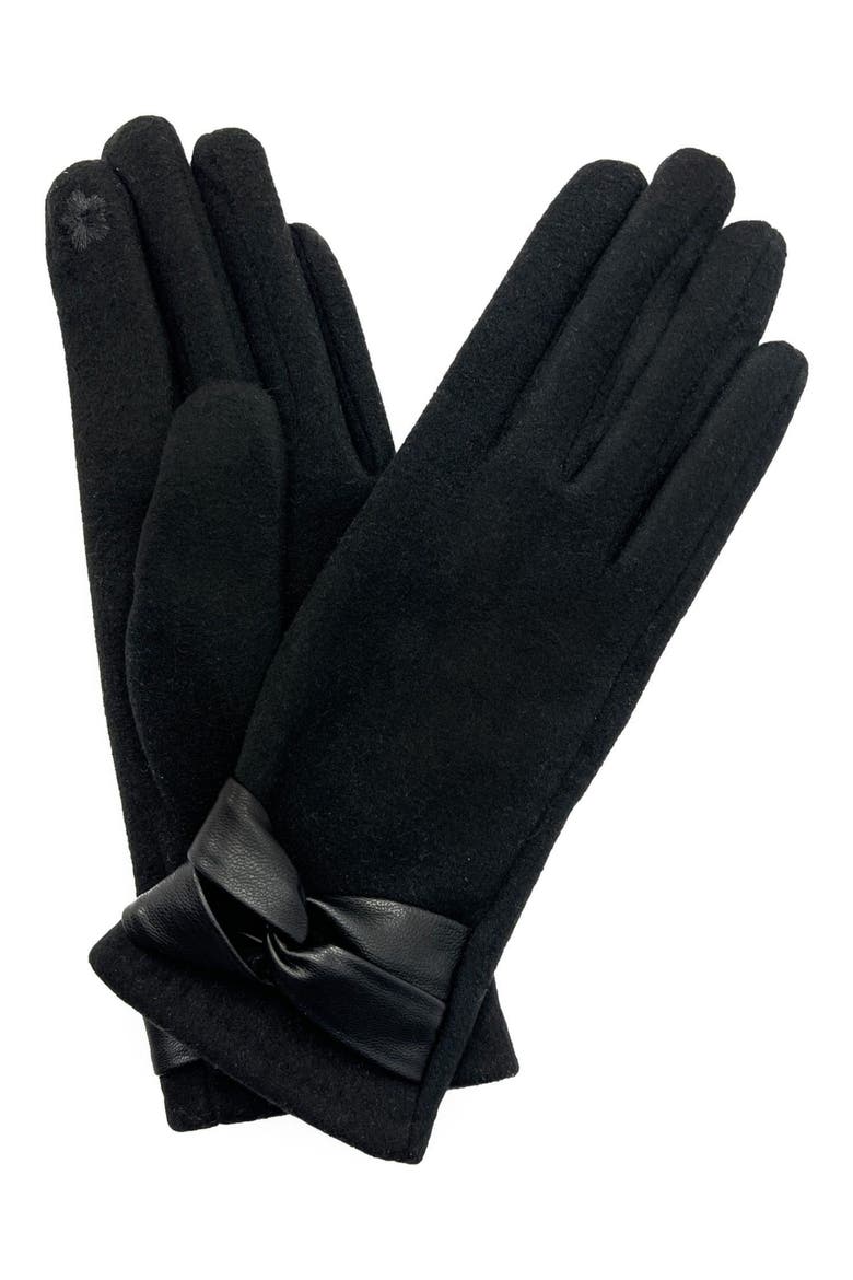 Jersey Touchscreen Gloves, Main, color, BLACK