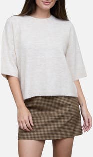 Blu Pepper Crewneck Sweater with Elbow Length Sleeves
