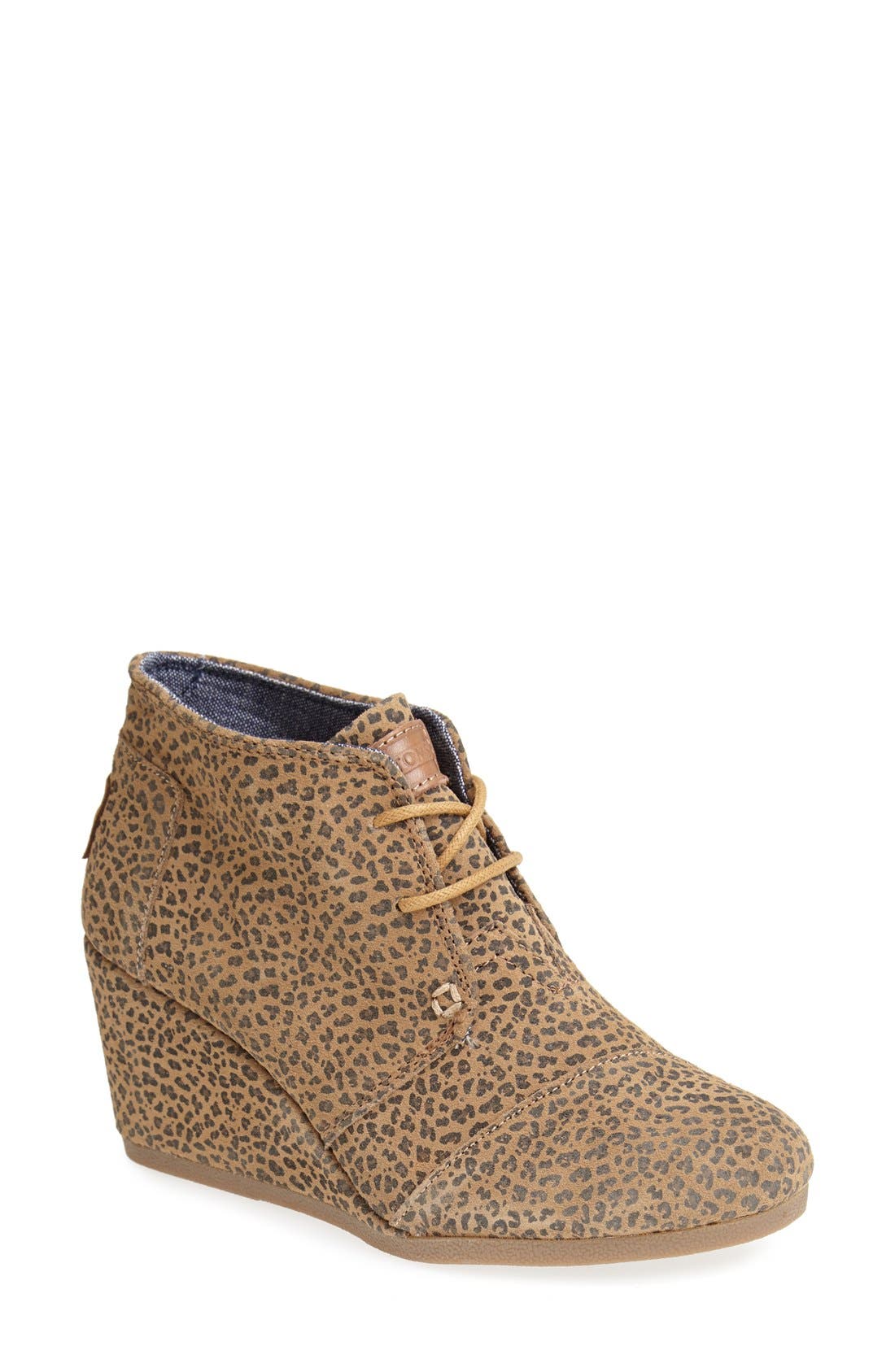 SUEDE DESERT WEDGE, Main, color, CHEETAH