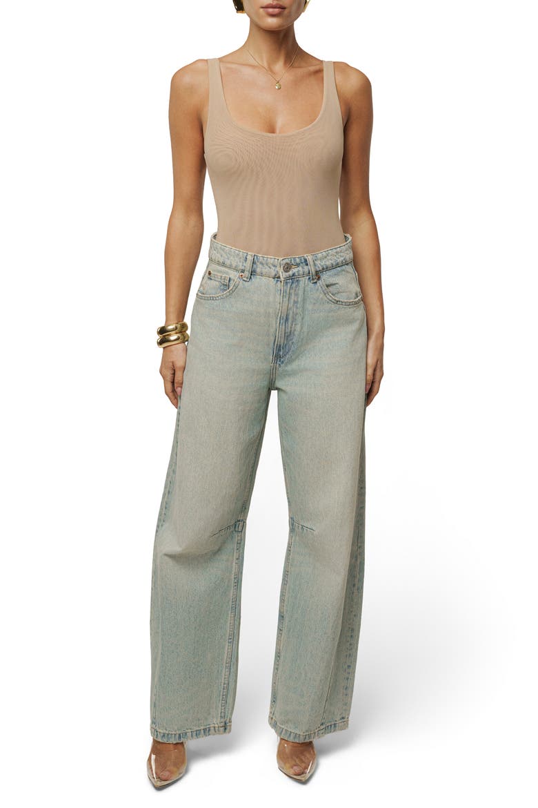 Tank Bodysuit, Alternate, color, BEIGE
