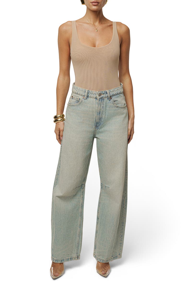 JLUXLABEL Tank Bodysuit, Alternate, color, Beige