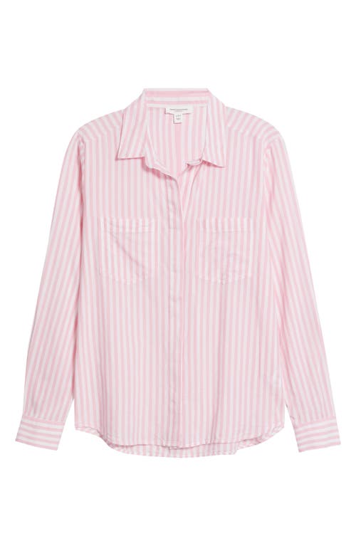 BEACHLUNCHLOUNGE BEACHLUNCHLOUNGE STRIPE COTTON & MODAL BUTTON-UP SHIRT