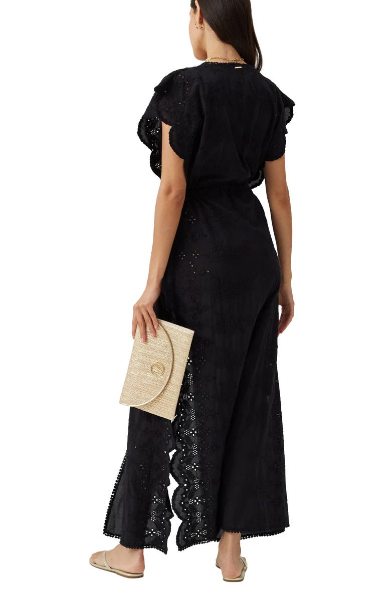Melissa Odabash Talitha Eyelet Embroidered Cover-Up Dress, Alternate, color, 
