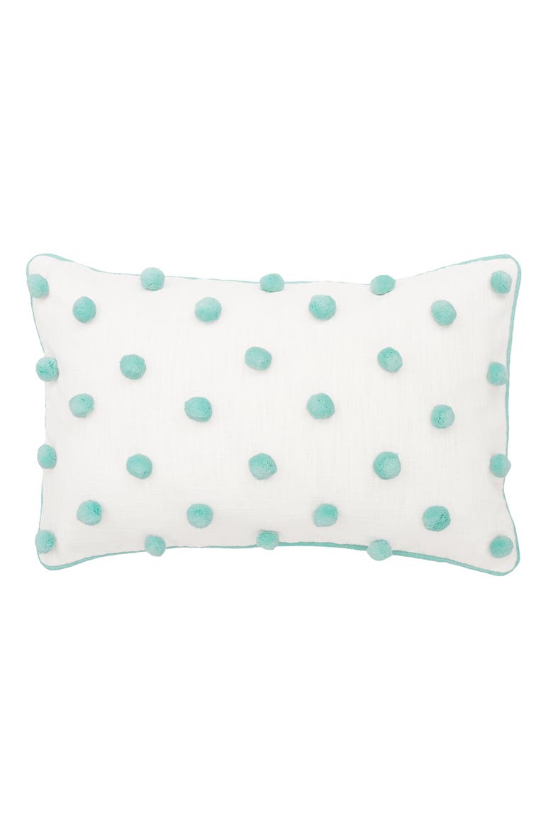 Surf Dot Rectangle Oblong Tufted Decorative Accent Pillow, Main, color, Green
