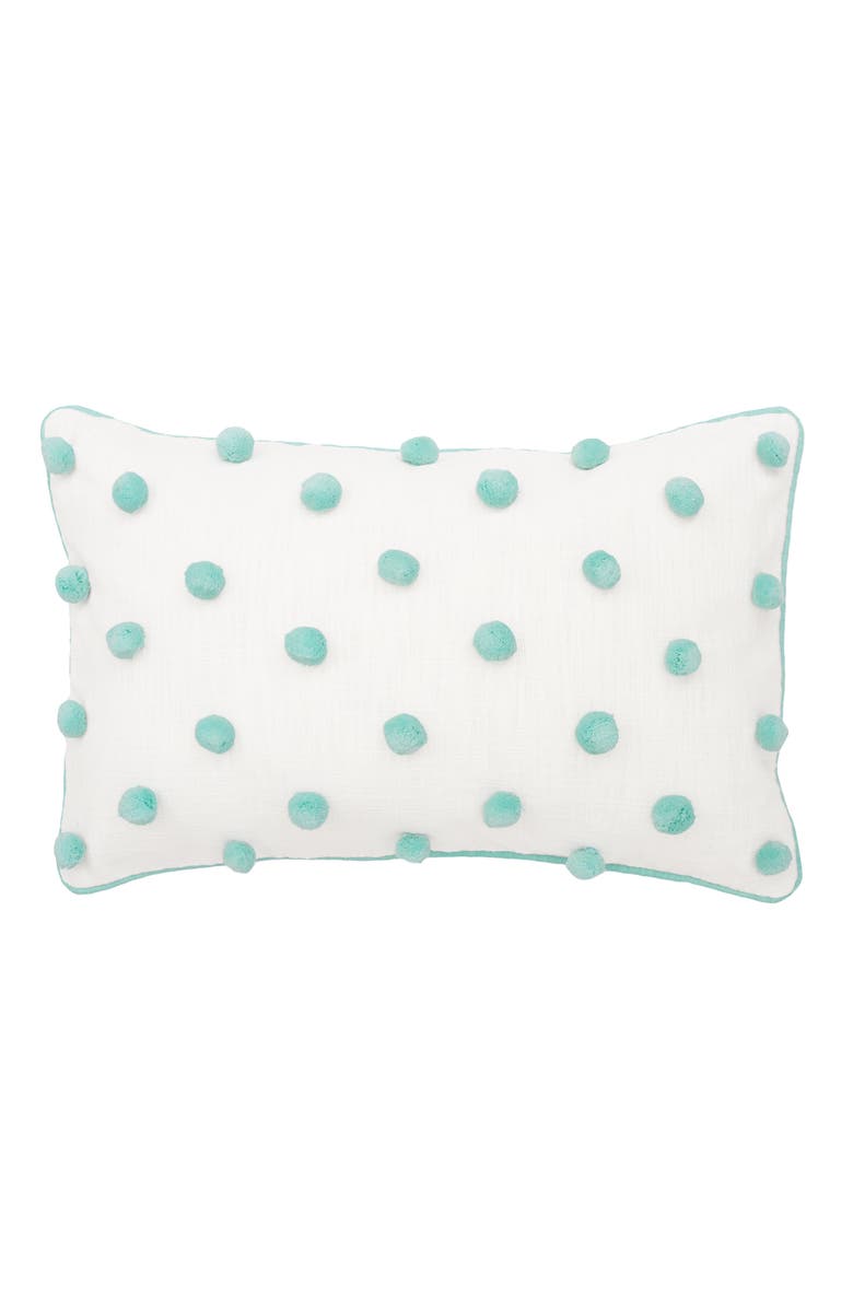 carol & frank Surf Dot Rectangle Oblong Tufted Decorative Accent Pillow, Main, color, Green