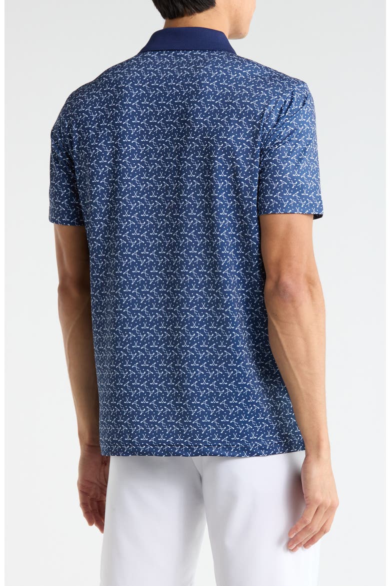 Golf Club Print Polo, Alternate, color, NAVY MULTI